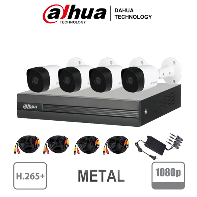 Imagen de Kit de CCTV de 4 Cámaras (NO INCLUYE DISCO DURO E INSTALACION)